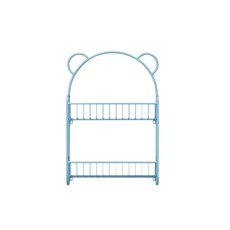 Chuchu Market 泰迪熊壁掛式大型雙層置物架, 藍色