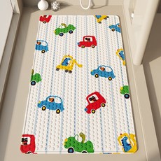 daysoy 可愛設計吸盤浴室浴缸墊 70 x 40 cm, 12 動物車, 1個