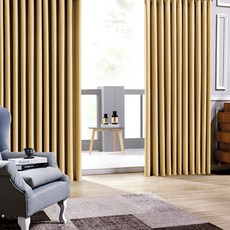 Siudeco Capella 遮光窗簾 2p + 窗簾綁帶 2p 套組 插針式, 淡金色