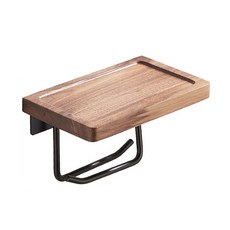 JCP懸掛式經典木質扁平捲筒衛生紙架, 混合顏色, 1個