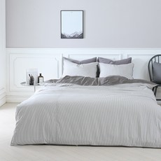 &STICH 水洗絎縫棉被套, 灰色