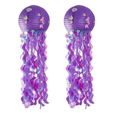 Maket Gamseong 美人魚主題波浪裝飾 2入, 紫色