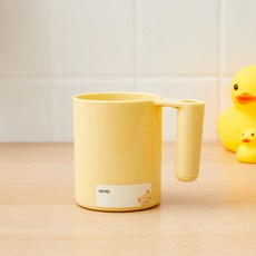 모던하우스 애니멀 네임택 양치컵, 옐로우, 1개