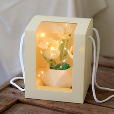 센트바스켓 조화 공기정화 스칸디아모스 담은 뽀삐 도자기 화분 세트, 아이보리, 1세트