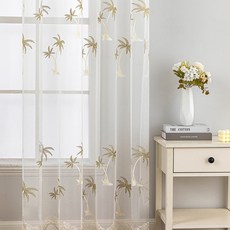 언헤브 하늘하늘 야자수 커튼