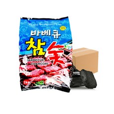 착화재가 들어있는 바비큐 참숯, 2kg, 8개