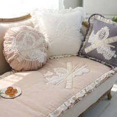 ANDCOTTON Ellie Lace 亞麻荷葉邊北歐高級沙發墊