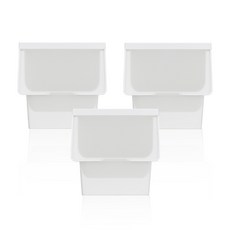 SHABATH 組織者滑動生活箱大, 3個, 天然