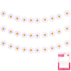 파티쇼 데이지 플라워 파티 가랜드, 뷰티 화이트, 3개