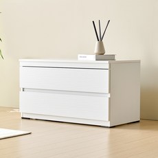 메이크 서랍장, 화이트, 2단
