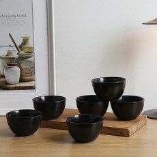 Samho Glass SWIT 陶瓷馬格利酒杯 200ml SH P-5, 6個, 黑色(SH P-5 BK)