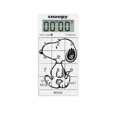 DRETEC 史努比印花廚房計時器, 白色的, 1個