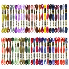 DMC 棉質繡線 25號 50色組, 165~371, 8m