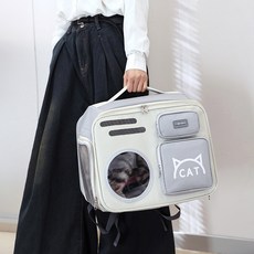 Lanboer 寵物方形口袋外出包, 1個, 灰色