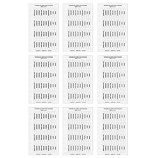 PLEPIC 縮略圖索引皮膚索引貼紙黑色 3 件套, 9套