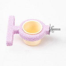 랜보어 앵무새 발톱스틱 스탠드 횃대 식기 10.5 x 10 cm, 퍼플, 1개