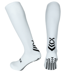 HnEx 長筒防滑登山足球運動緩震襪, 白色, 1個
