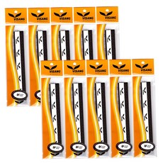 VISANG 羽毛球網球拍孔洞螺旋握把膠 10入, 黑色