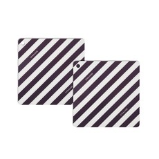 Syracuse CHINA 電磁爐保護墊 方形 小, 條紋紫色, 2個