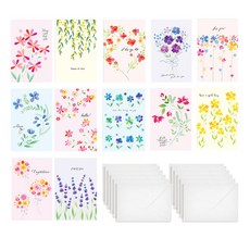 Maumdama Bloom 花卉明信片12款套組, 1套, 混色