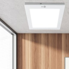 원하 DS LED 루다 플리커프리 사각 직하 센서등 18W 22cm, 화이트 + 주광색