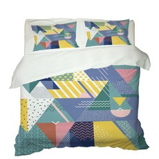 彩色印花被套枕套組 A_RD_162