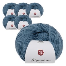 YEONIL 羊毛針織線 6入, 19號 Indigo Blue