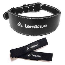 Lenwave 人造革舉重腰帶S+健康背帶2p, 黑色的