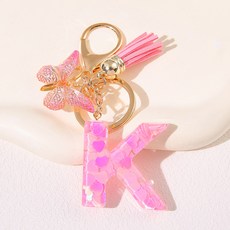 ING Market 粉紅粉紅可愛字母商品掛飾, 1個, K