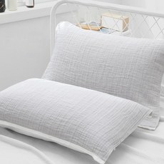 Hauzberry 每日可替換 100%純棉紗布 鬆緊帶枕頭套