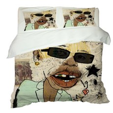 彩色印花被套枕套組 A_RD_141