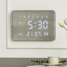 FLaiTO Wood Lewis 室內裝潢LED壁鐘 36公分, 大理石