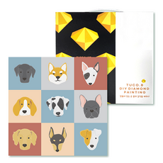 TUCO.B 藝術寶石十字繡 DIY 套組 25 x 25 cm, 小狗朋友們(D25-26), 1套