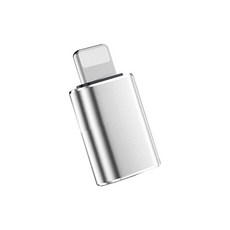 簡約線條USB 3.0 to Apple Lightning 8pin OTG轉接器, 銀, 1個