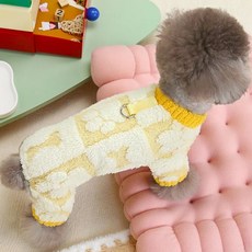 Coco Studio 寵物羊毛腳掌連身衣, 黃色, 1個