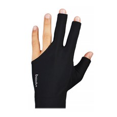 I Love Fit 三指防滑撞球單手手套, 黑色