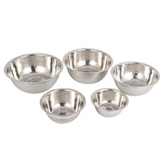 酷澎 廚具料理盆 優質不鏽鋼材質 ..., 580ml(14 x 5.5cm) + 900ml(16 x 6cm) + 1600ml(20 x 7.5cm) + 2050ml(22 x 8cm), 單色五件組, 1組