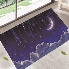 藍夜月光下背景氣氛轉換腳踏墊, 11, 1個