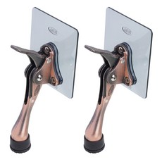 Livingif無孔膠一觸式馬蹄形門吸銅黑色, 2個