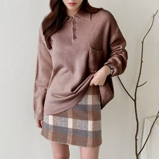 보리맘 루즈핏 임부 카라 니트 E408