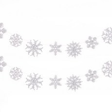 PARTYHAE 毛氈裝飾雪晶花環 2p, 灰色的