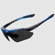 락브로스 스포츠 라이딩 방풍 자전거 러닝 낚시 등산 편광 선글라스 0089, BLUE 10007, 1개
