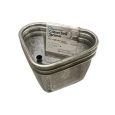 echo 不鏽鋼三角瀝水籃 廚房水槽瀝水籃 廚餘瀝水籃 碗盤瀝水籃, 0299-390, 13 x 18 x10cm, 1入