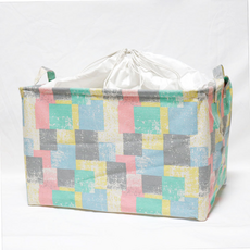 비투윈 스트랩 스타일 베이직 빨래 바구니, 사각컬러믹스