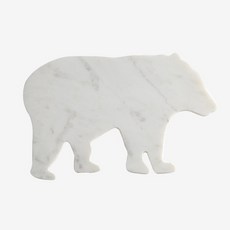 JH Company 熊熊大理石托盤, 白色