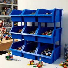 보노하우스 워크박스 부품정리함 블루, 9개