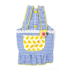 Blank Dog 寵物海蒂格紋連身裙, 藍色