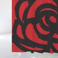 北歐風格浴簾+塑膠掛鉤 12入+窗簾桿 白色, SC352款, 1套, 多彩(混合)顏色