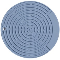 키친팩토리 파스텔 실리콘 냄비받침, 블루, 1개