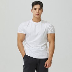 블랙몬스터핏 남성용 무지 모달 머슬핏 헬스 반팔 티셔츠